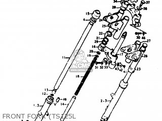 FRONT FORK (TS125L - TS125 1976 (A) USA (E03)