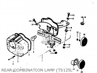 REAR COMBINATION LAMP (TS125L - TS125 1976 (A) USA (E03)