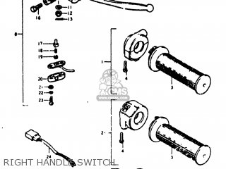 RIGHT HANDLE SWITCH - TS125 1976 (A) USA (E03)