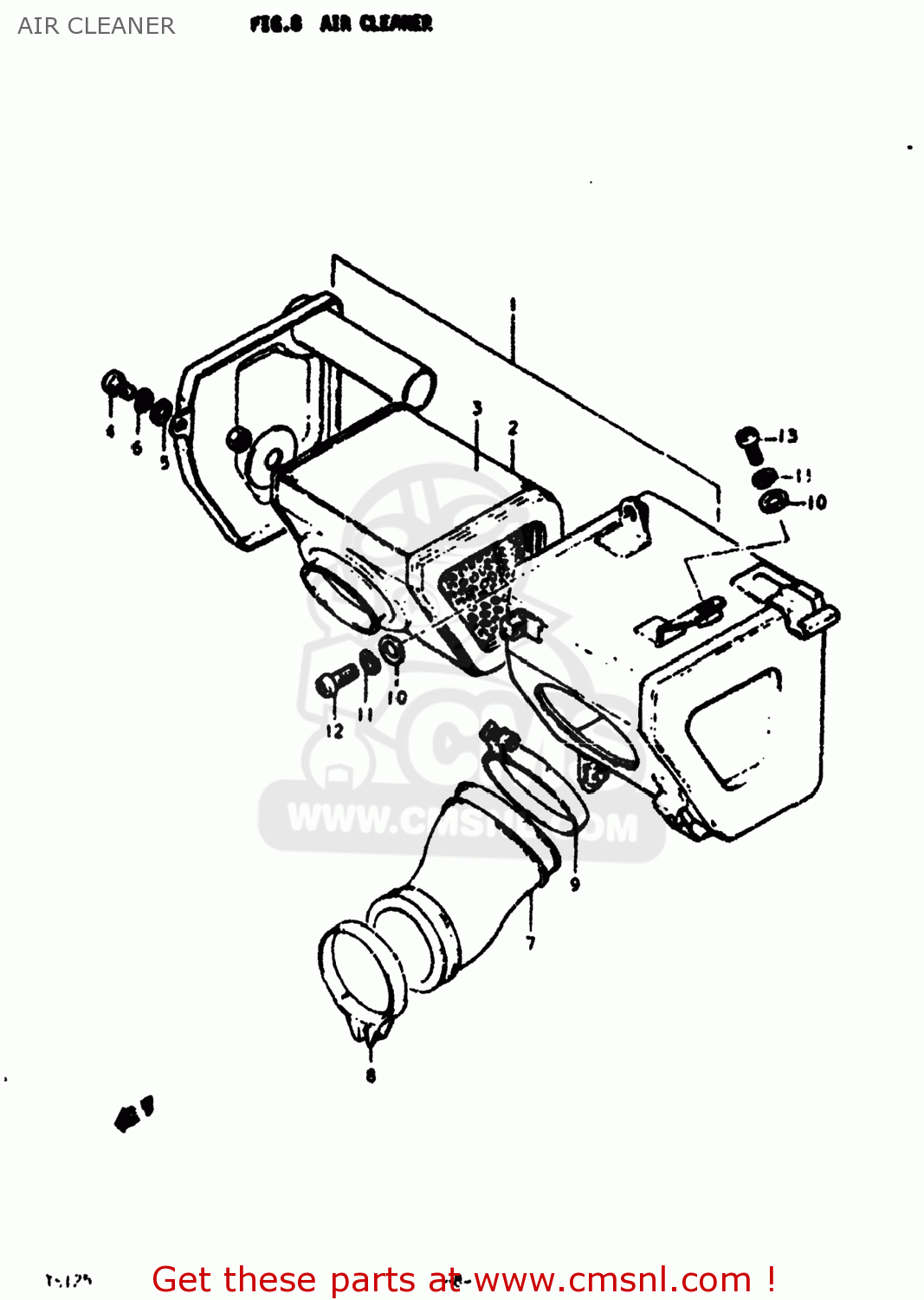AIR CLEANER TS125 1977 (B) USA (E03)