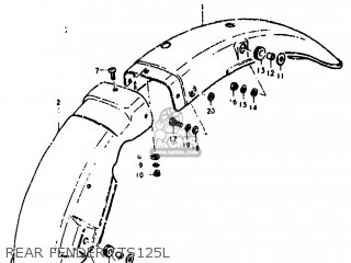REAR FENDER (TS125L - TS125 1977 (B) USA (E03)