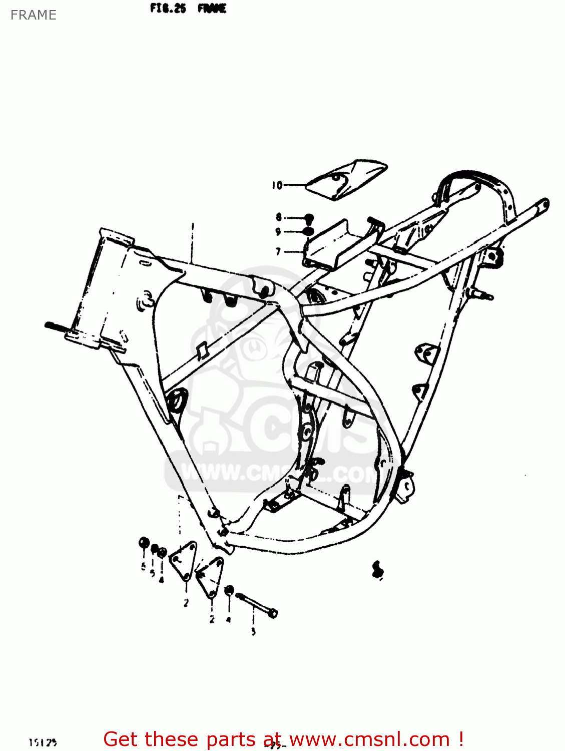 Suzuki TS125 1978 (C) USA (E03) FRAME - buy original FRAME spares online