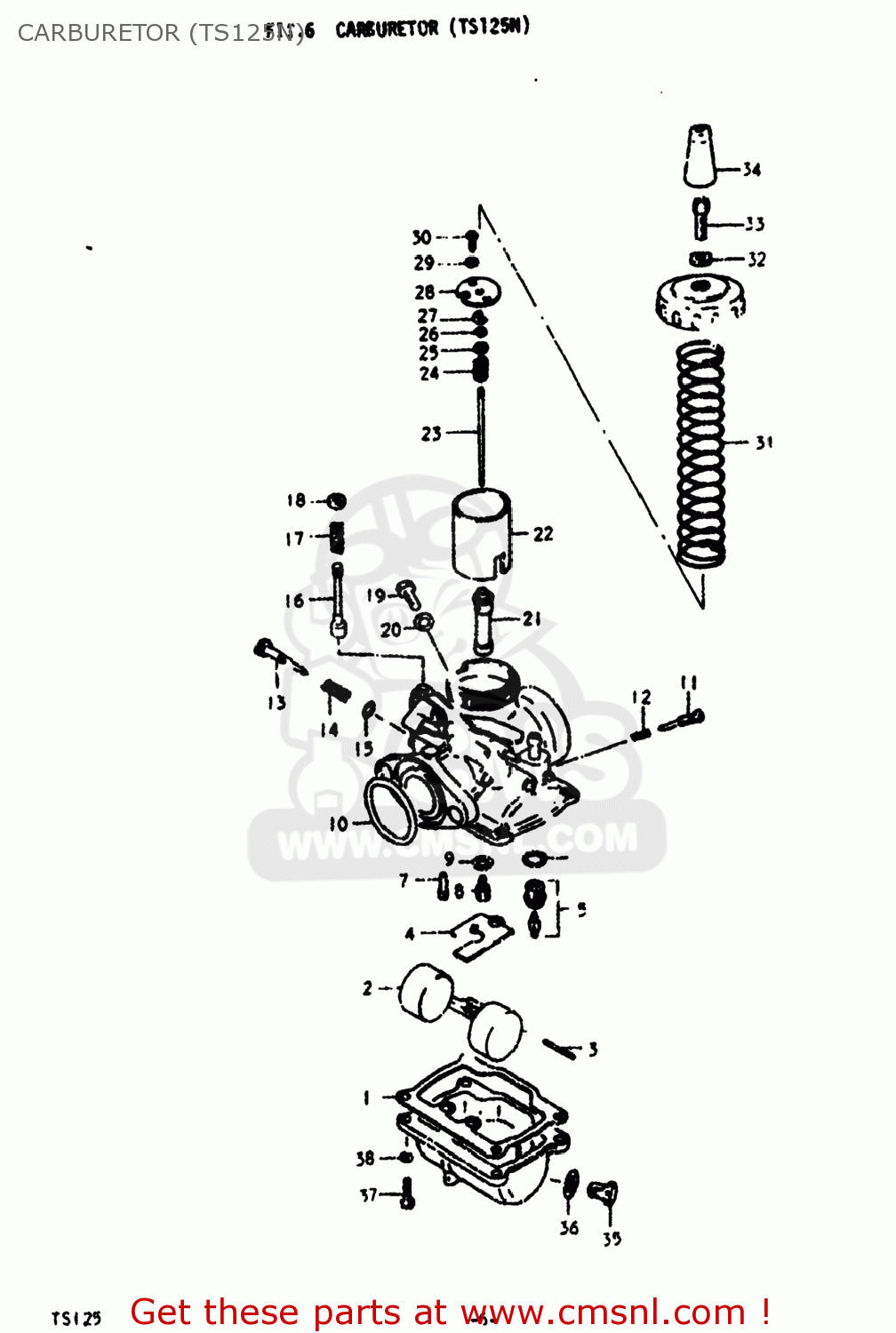 CARBURETOR (TS125N) TS125 1978 (C) USA (E03)