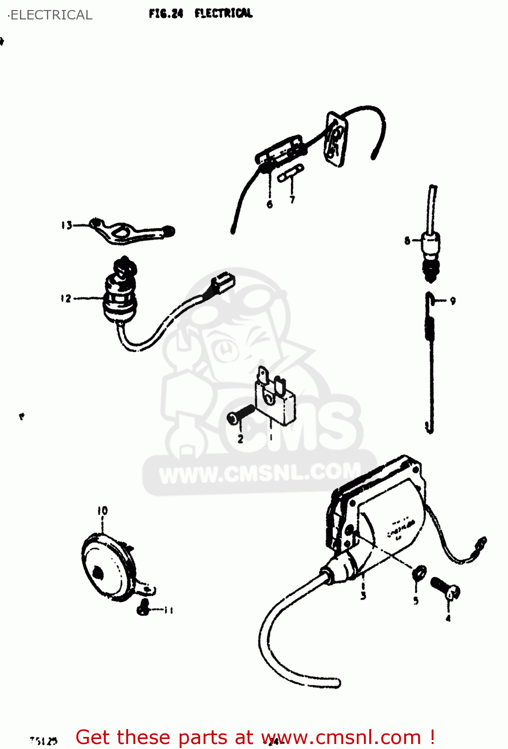 ELECTRICAL TS125 1978 (C) USA (E03)