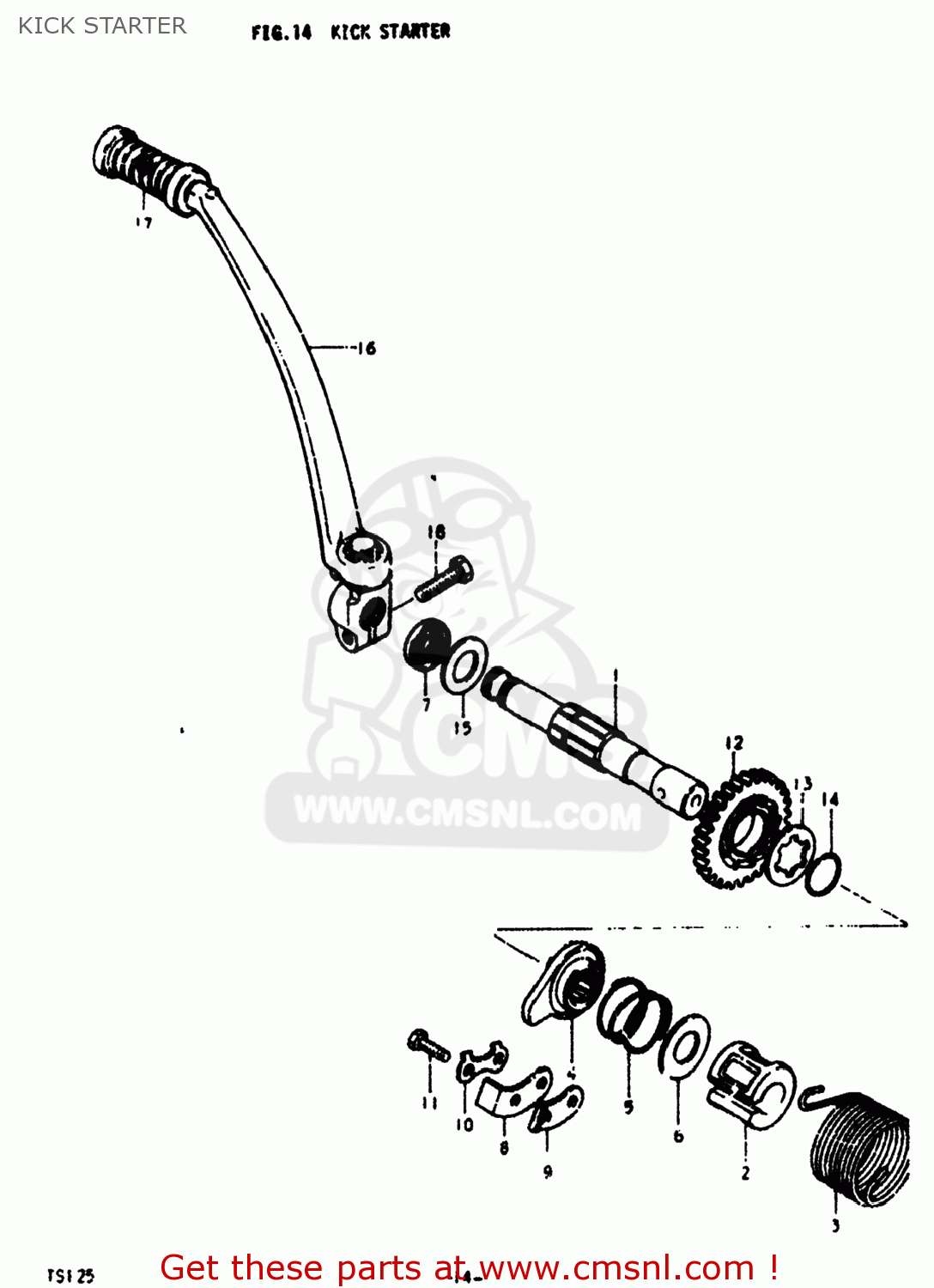 KICK STARTER TS125 1978 (C) USA (E03)