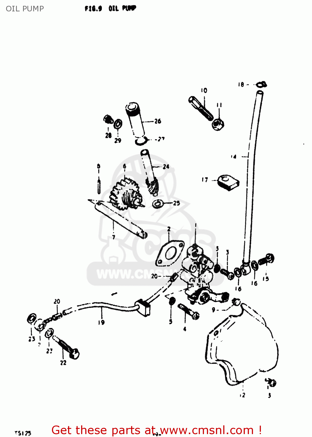 OIL PUMP TS125 1978 (C) USA (E03)