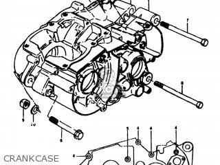 CRANKCASE - TS125 1978 (C) USA (E03)