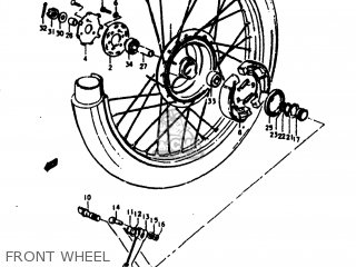 FRONT WHEEL - TS125 1978 (C) USA (E03)