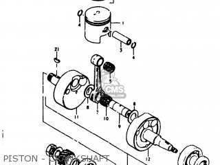 PISTON - CRANKSHAFT - TS125 1978 (C) USA (E03)