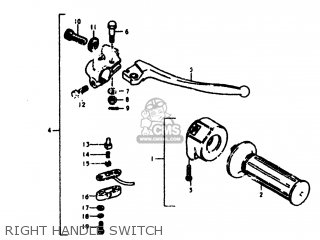 RIGHT HANDLE SWITCH - TS125 1978 (C) USA (E03)