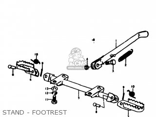 STAND - FOOTREST - TS125 1978 (C) USA (E03)
