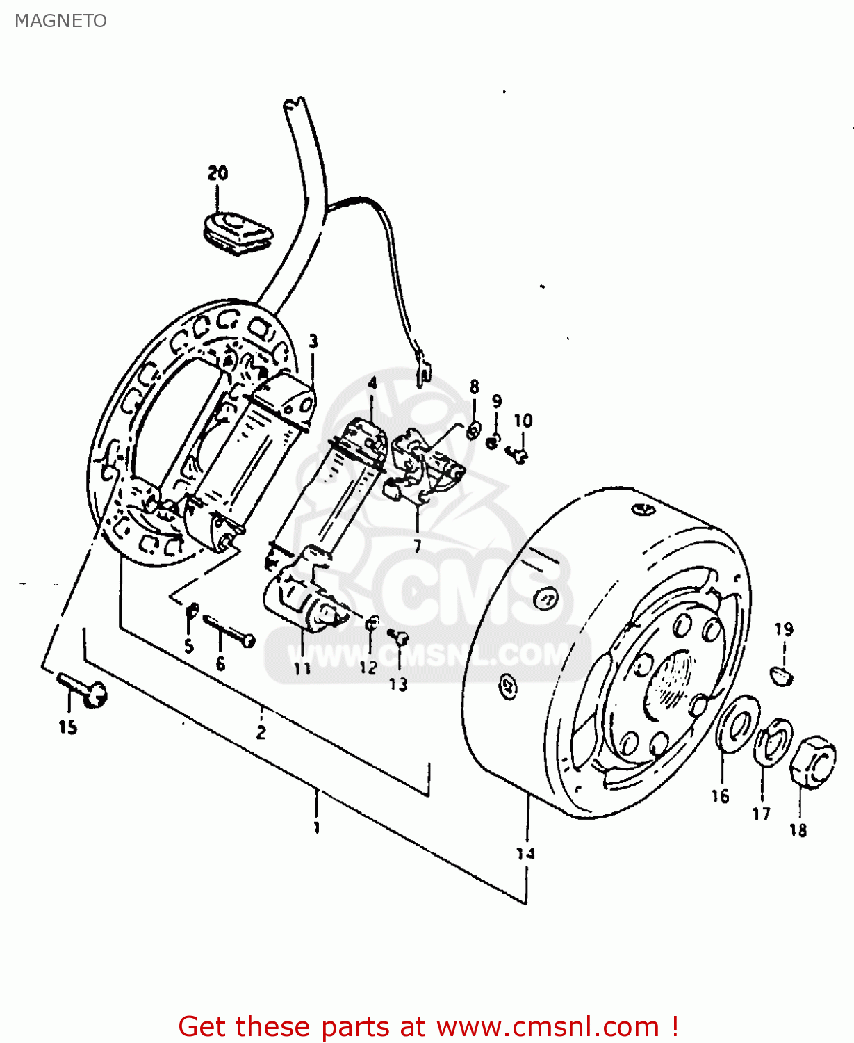 MAGNETO TS125 1979 (N) (E08 E13 E14 E24 E30 E31)