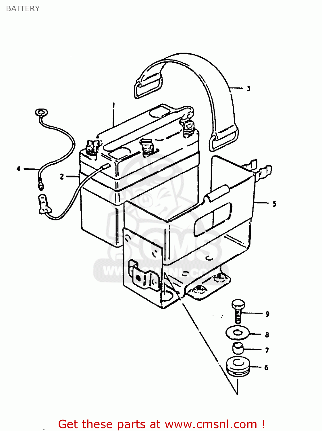 BATTERY TS125 1979 (N) (E08 E13 E14 E24 E30 E31)