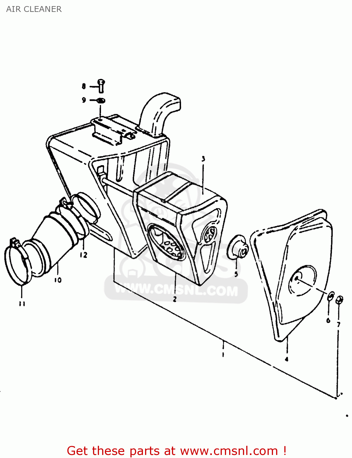 AIR CLEANER TS125 1979 (N) (E08 E13 E14 E24 E30 E31)