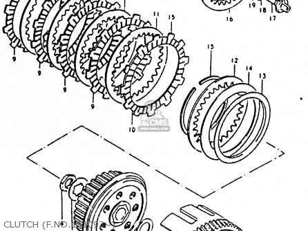 CLUTCH (F.NO.151093~) - TS125 1979 (N) (E08 E13 E14 E24 E30 E31)
