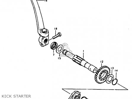 KICK STARTER - TS125 1979 (N) (E08 E13 E14 E24 E30 E31)