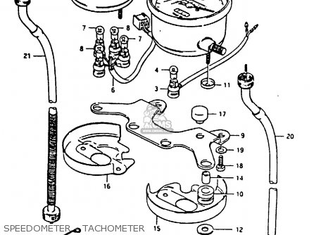 SPEEDOMETER - TACHOMETER - TS125 1979 (N) (E08 E13 E14 E24 E30 E31)