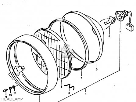 HEADLAMP - TS125 1979 (N) (E08 E13 E14 E24 E30 E31)