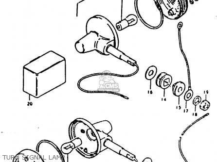TURN SIGNAL LAMP - TS125 1979 (N) (E08 E13 E14 E24 E30 E31)