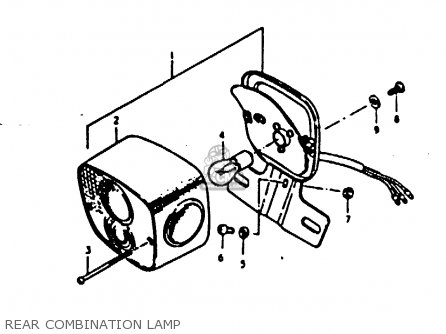 REAR COMBINATION LAMP - TS125 1979 (N) (E08 E13 E14 E24 E30 E31)
