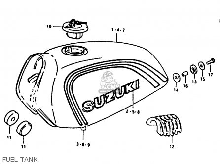 FUEL TANK - TS125 1979 (N) (E08 E13 E14 E24 E30 E31)