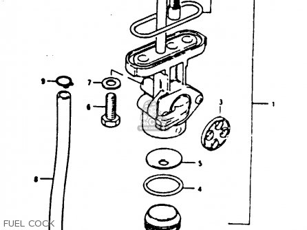 FUEL COCK - TS125 1979 (N) (E08 E13 E14 E24 E30 E31)