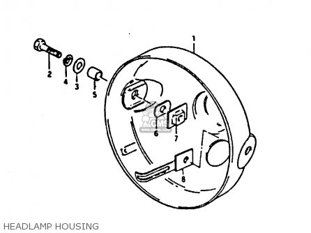 HEADLAMP HOUSING - TS125 1979 (N) (E08 E13 E14 E24 E30 E31)