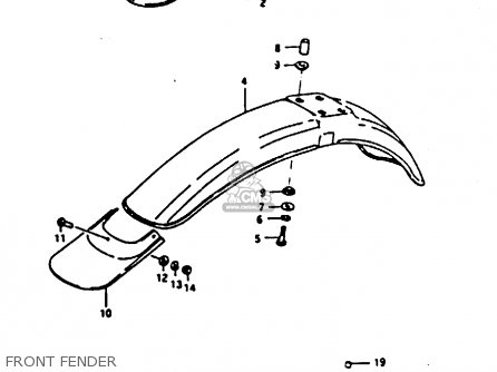 FRONT FENDER - TS125 1979 (N) (E08 E13 E14 E24 E30 E31)
