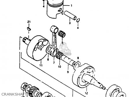 CRANKSHAFT - TS125 1979 (N) (E08 E13 E14 E24 E30 E31)