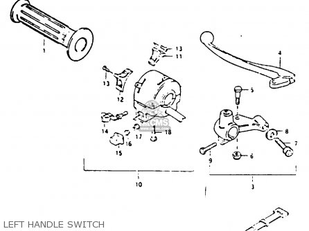 LEFT HANDLE SWITCH - TS125 1979 (N) (E08 E13 E14 E24 E30 E31)