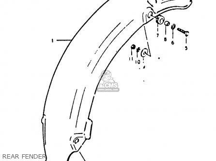 REAR FENDER - TS125 1979 (N) (E08 E13 E14 E24 E30 E31)