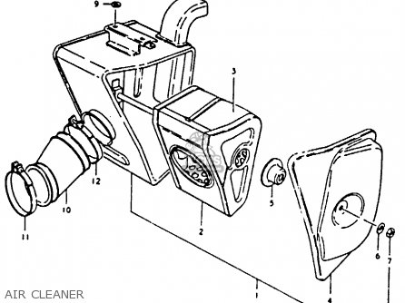 AIR CLEANER - TS125 1979 (N) (E08 E13 E14 E24 E30 E31)