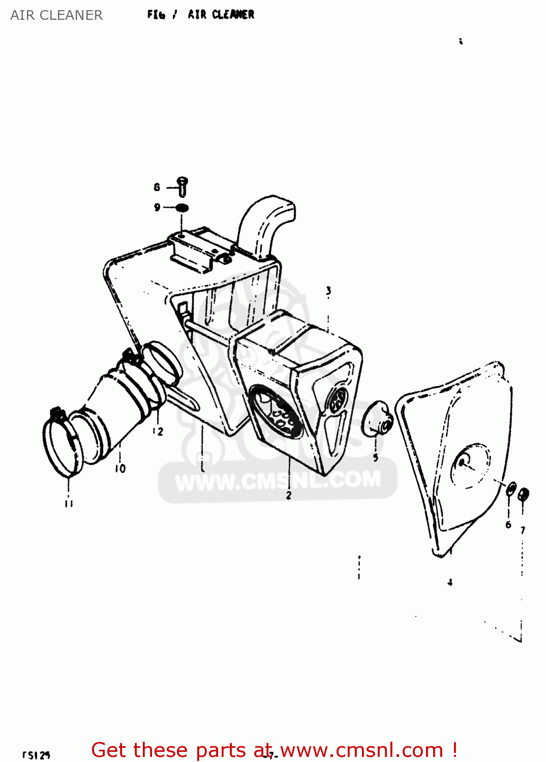 AIR CLEANER TS125 1979 (N) USA (E03)