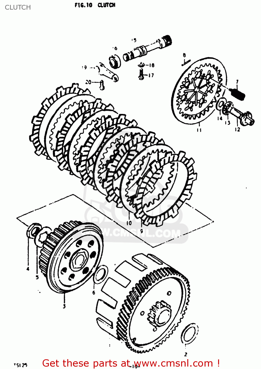 CLUTCH TS125 1979 (N) USA (E03)