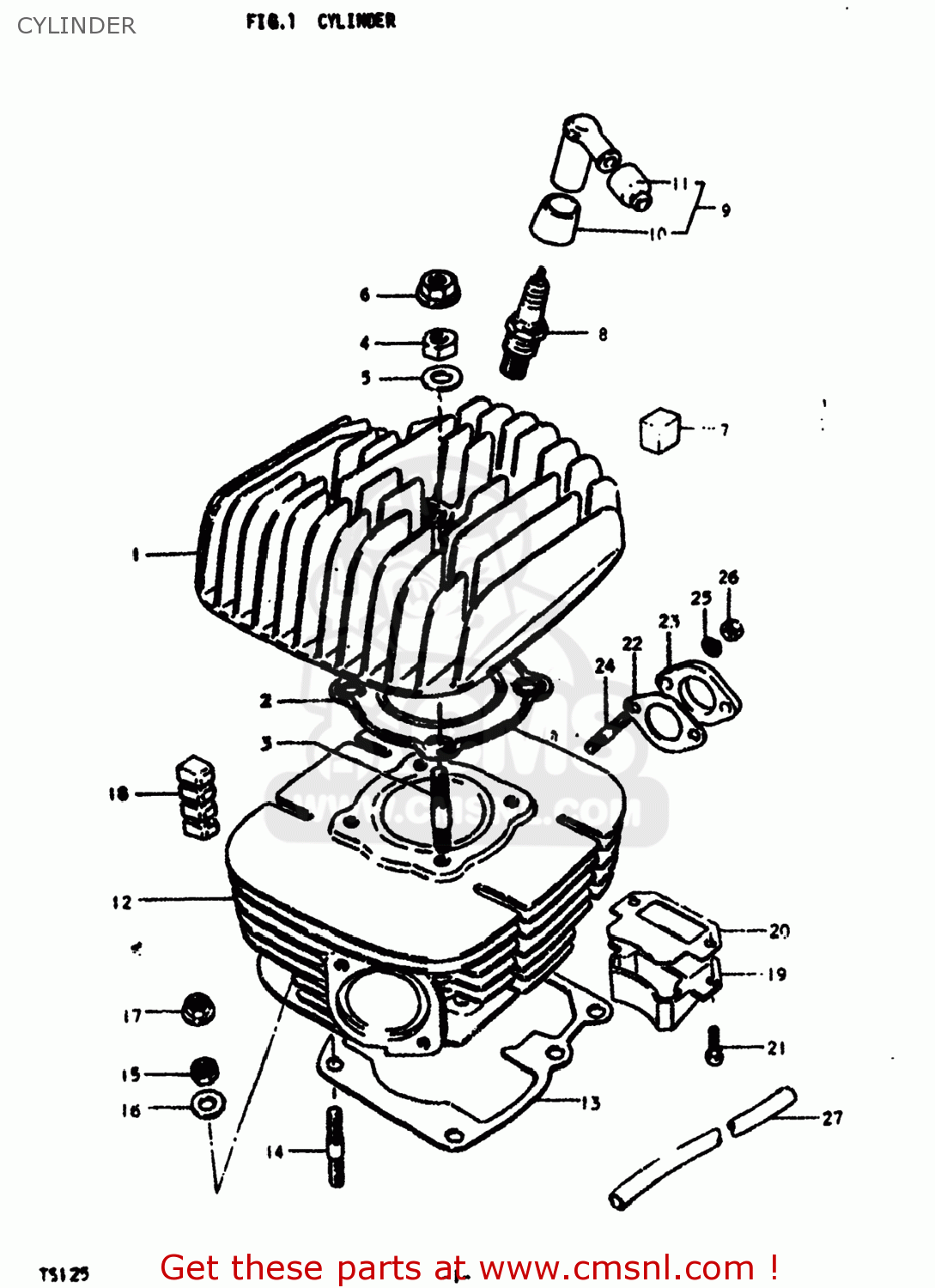 CYLINDER TS125 1979 (N) USA (E03)