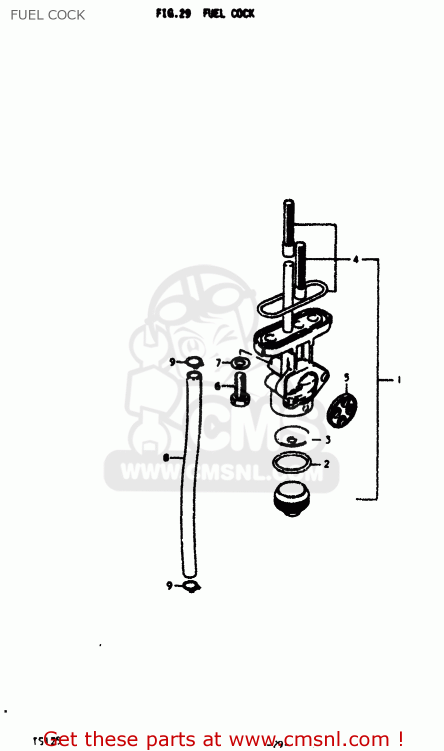 FUEL COCK TS125 1979 (N) USA (E03)