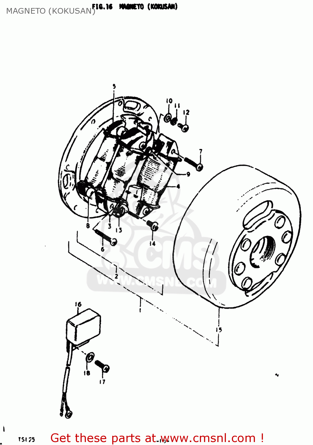 MAGNETO (KOKUSAN) TS125 1979 (N) USA (E03)