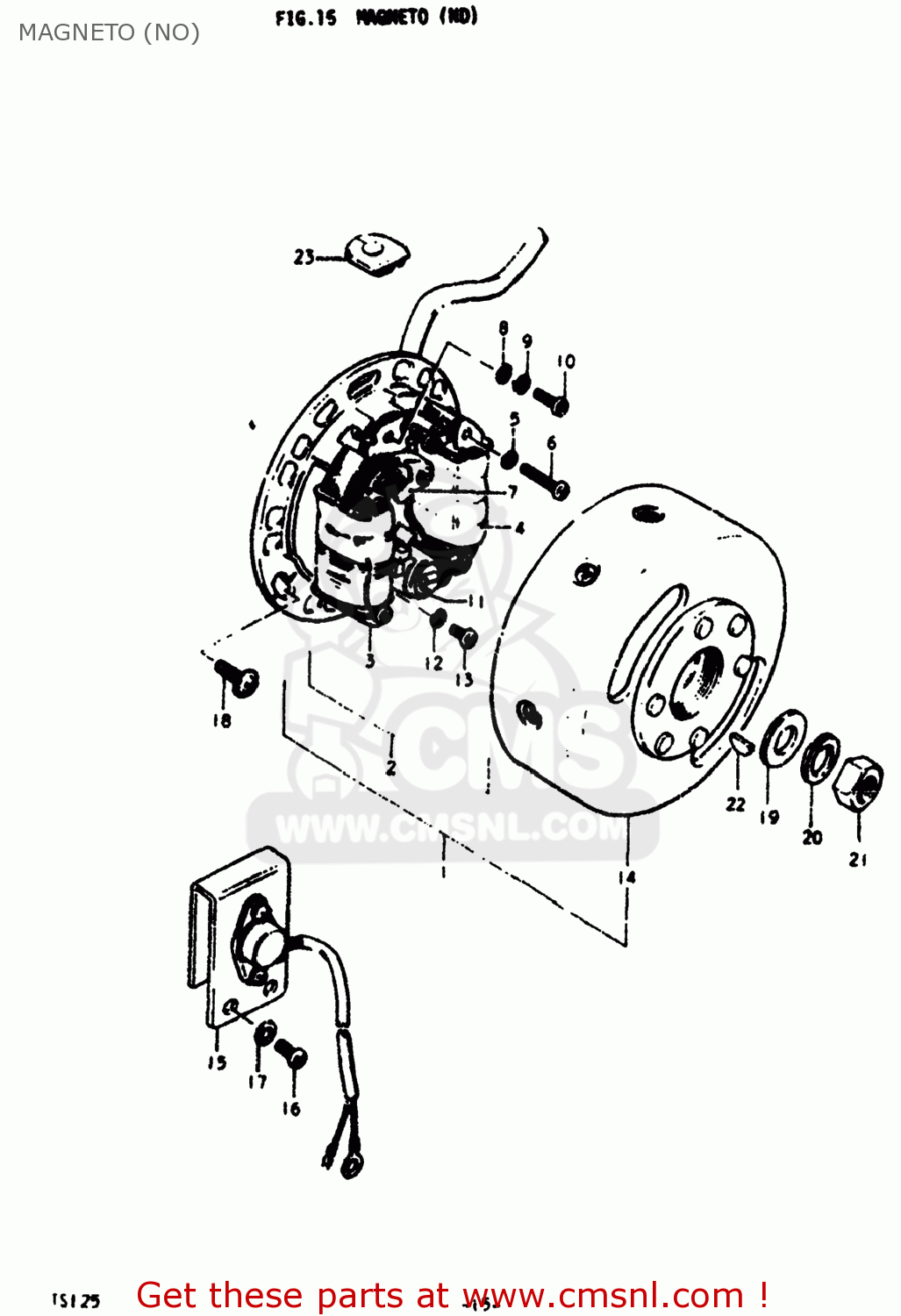 MAGNETO (NO) TS125 1979 (N) USA (E03)