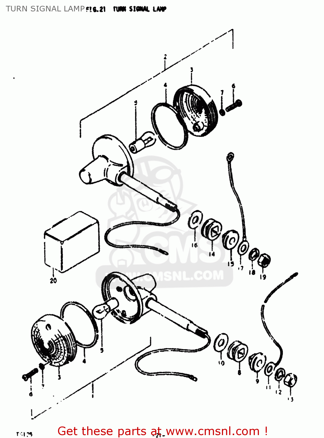 TURN SIGNAL LAMP TS125 1979 (N) USA (E03)