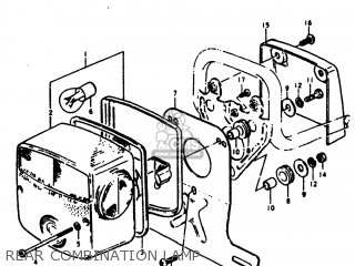 REAR COMBINATION LAMP - TS125 1979 (N) USA (E03)