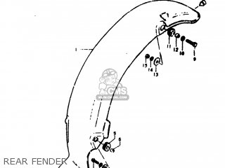 REAR FENDER - TS125 1979 (N) USA (E03)