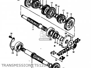 TRANSMISSION (TS125N) - TS125 1979 (N) USA (E03)