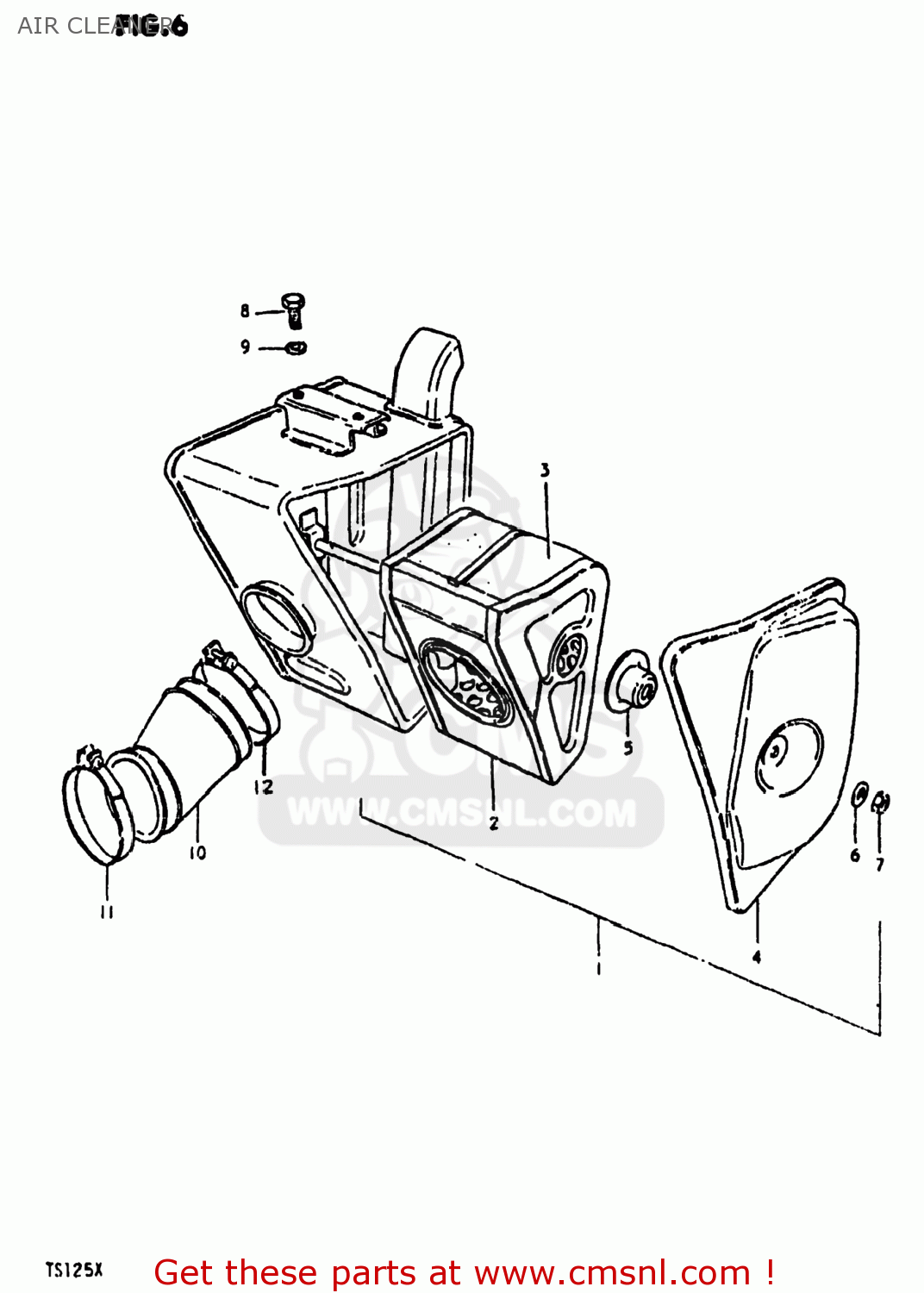 AIR CLEANER TS125 1980 (T) USA (E03)