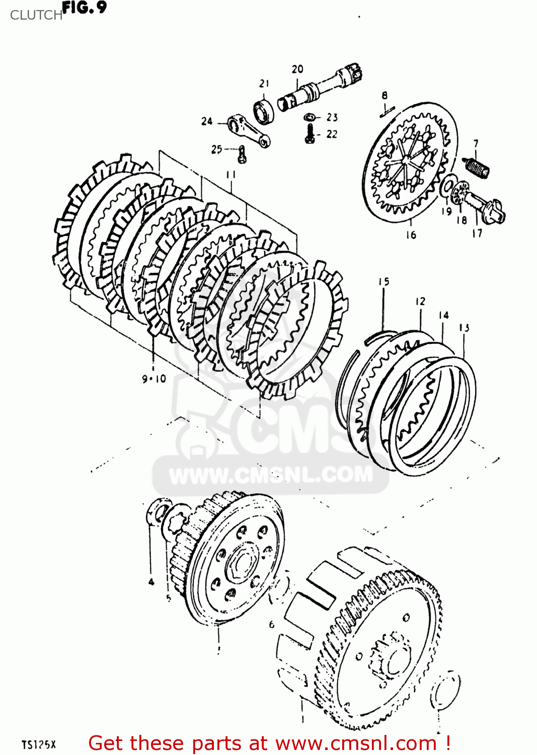 CLUTCH TS125 1980 (T) USA (E03)