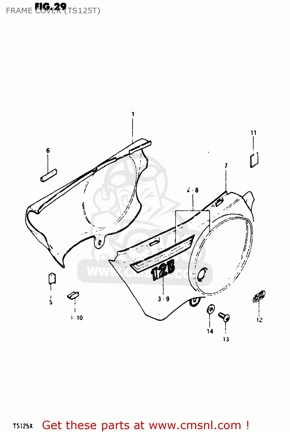 FRAME COVER (TS125T) TS125 1980 (T) USA (E03)