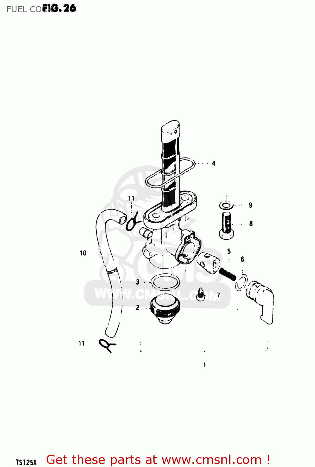 FUEL COCK TS125 1980 (T) USA (E03)