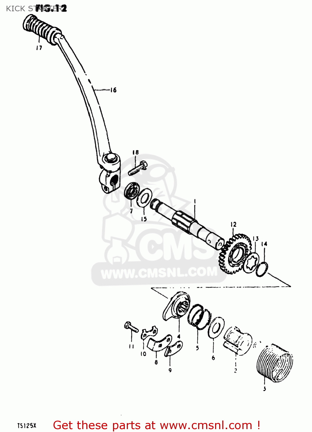 KICK STARTER TS125 1980 (T) USA (E03)
