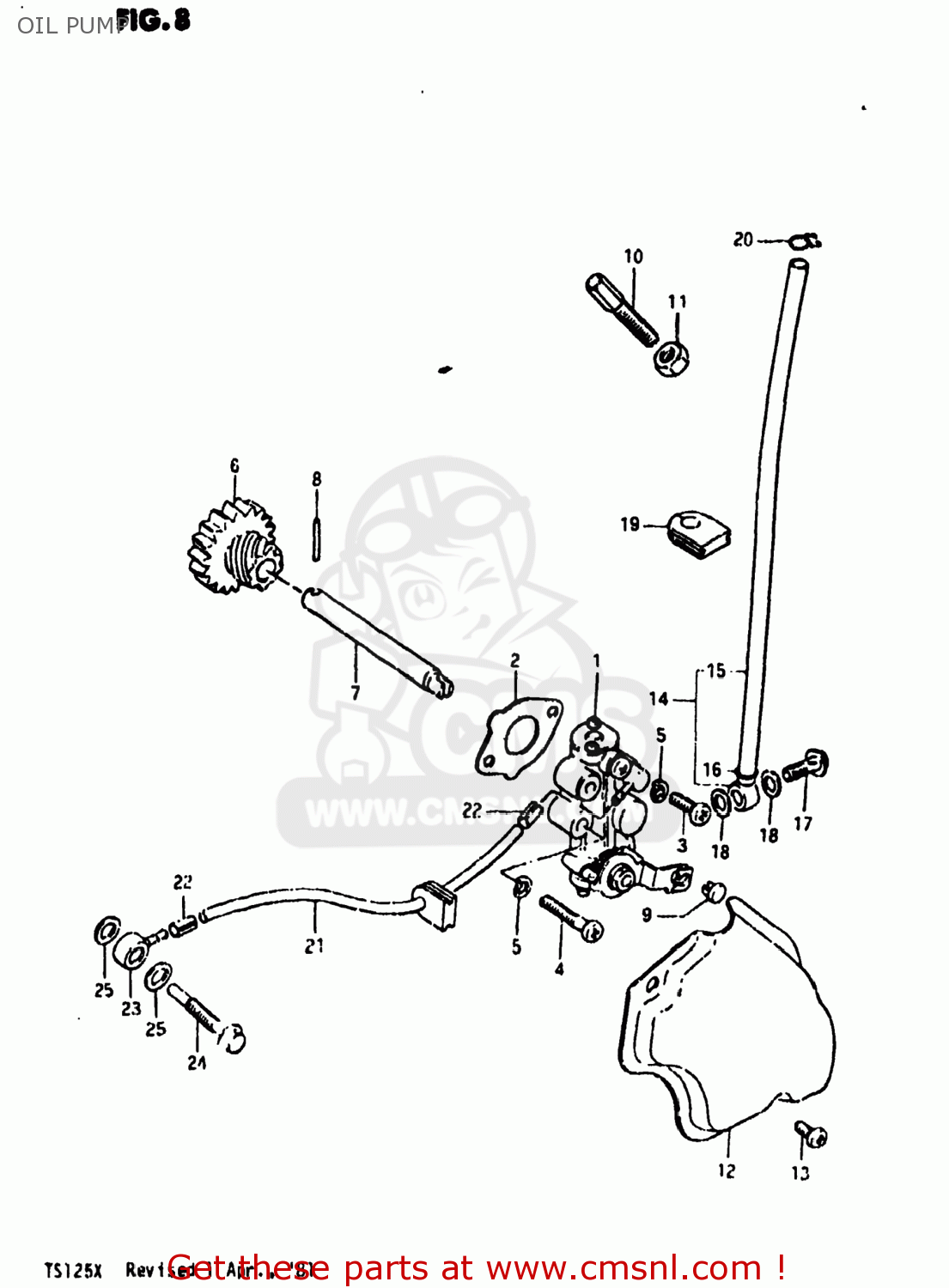 OIL PUMP TS125 1980 (T) USA (E03)