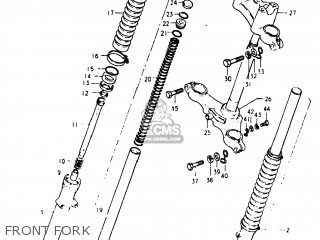 FRONT FORK - TS125 1980 (T) USA (E03)