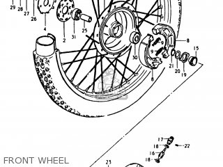 FRONT WHEEL - TS125 1980 (T) USA (E03)